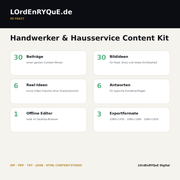 Handwerker & Hausservice Content Kit – Lieferumfang