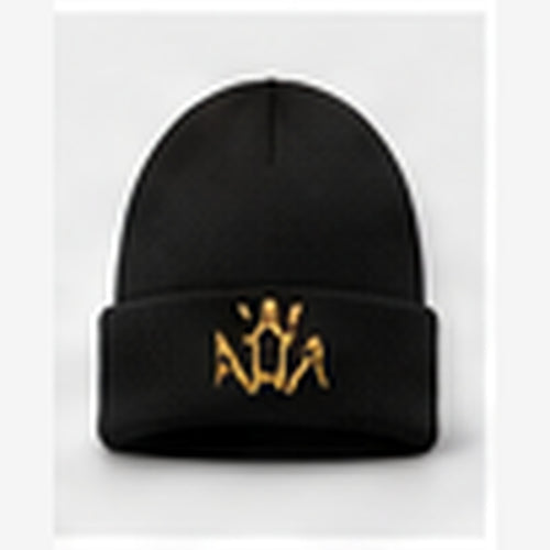KI-generiertes Designkonzept für ATTA Black & Gold – Herren Beanie; keine bestätigte finale Produktabbildung