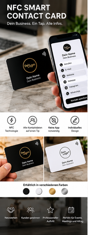 NFC Smart Contact Card – digitale Visitenkarte mit QR-Code
