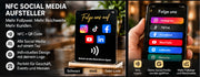 NFC Social Media Aufsteller – Social Links per NFC und QR-Code